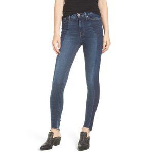 NWOT Hudson Barbara High Rise Step Hem Two Tone Raw Hem Jeans Size 26